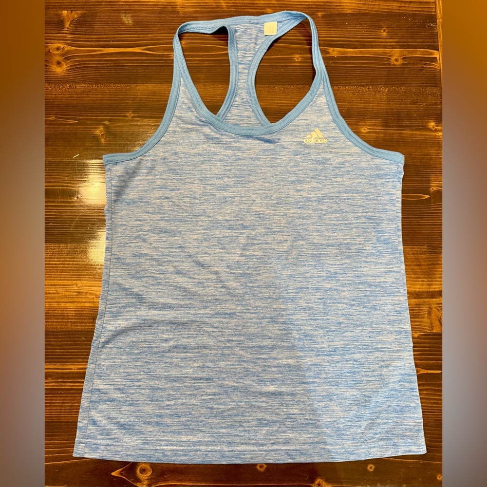 Adidas Climalite Women's Heathered Blue‎ Racerback Tank Top Size S